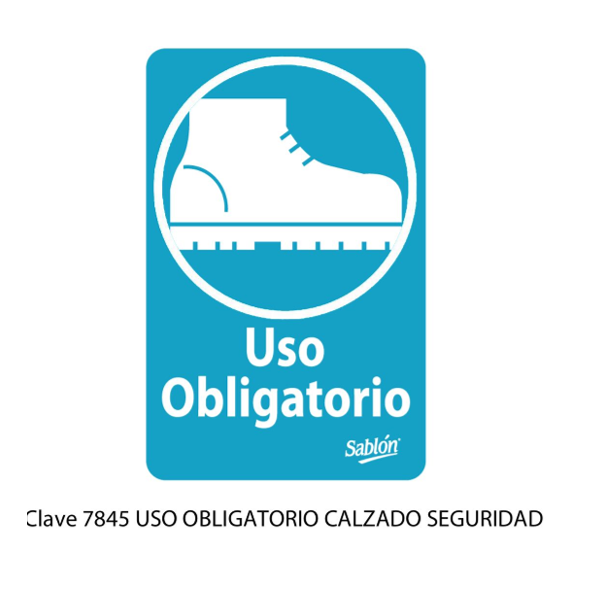 SENAL DE USO OBLIGATORIO DE CALZADO DE SEGURIDAD 7845